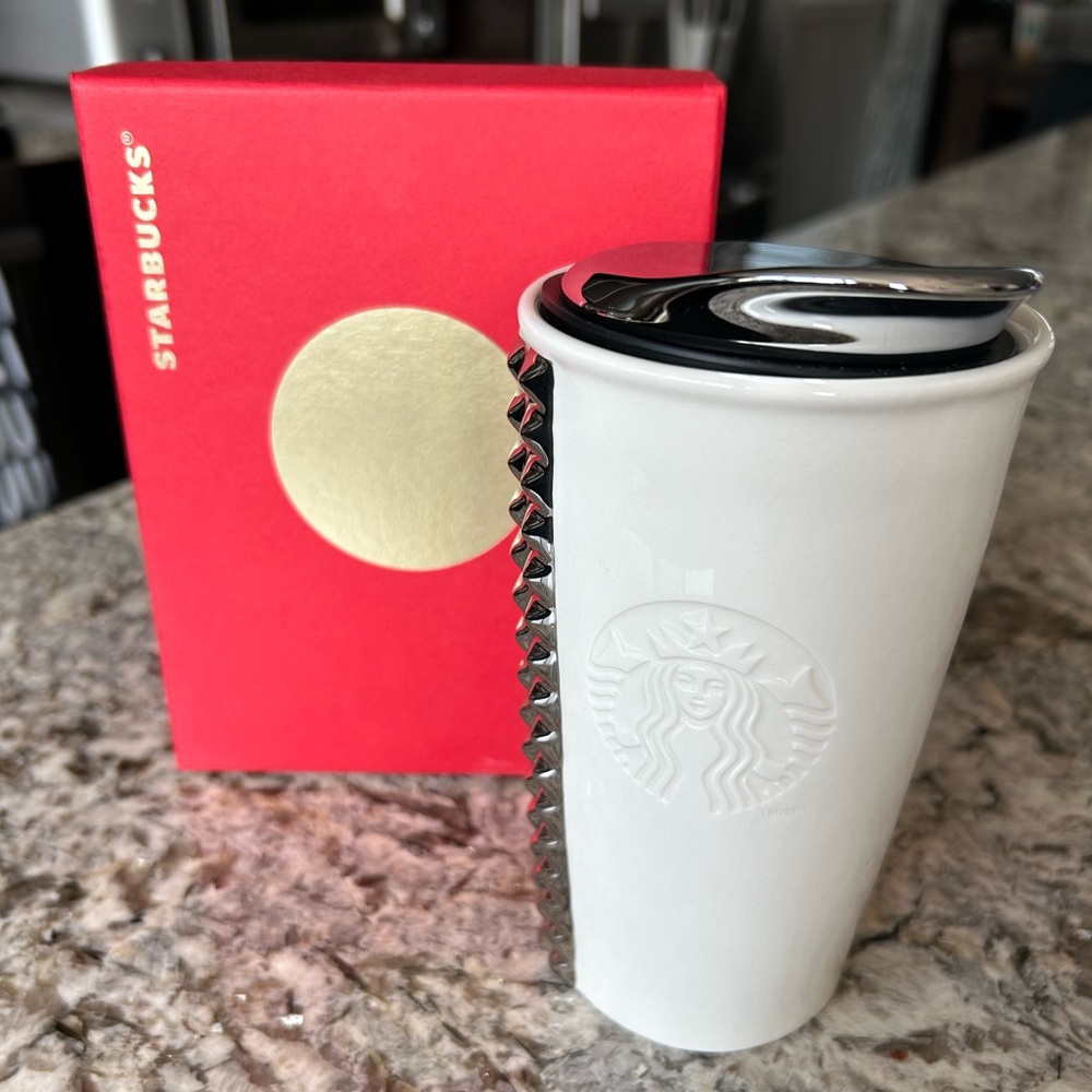 NWT Limited Edition Starbucks Studded Ceramic Travel Mug (1 of 2)